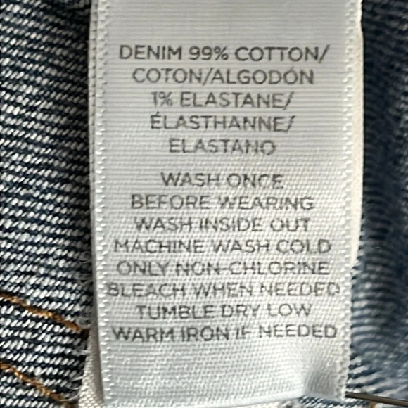 Loft Straight Crop Patchwork Jeans - Size 27 - Picture 8 of 9